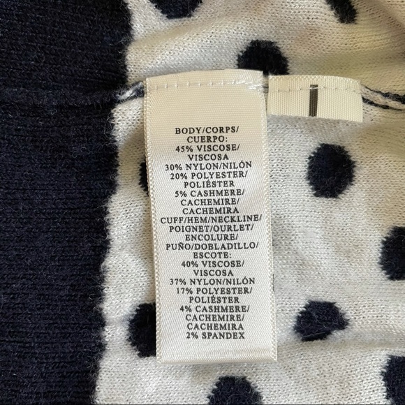 Ann Taylor Polka Dot Cashmere Blend Cardigan ST - Picture 6 of 8